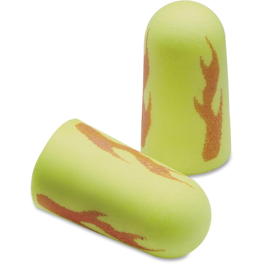 3M soft Neons Blasts Earplugs - Noise Protection - Foam - Neon Yellow - Noise Reduction, Comfortable, Corded, Disposable - 200 / Box. Picture 1