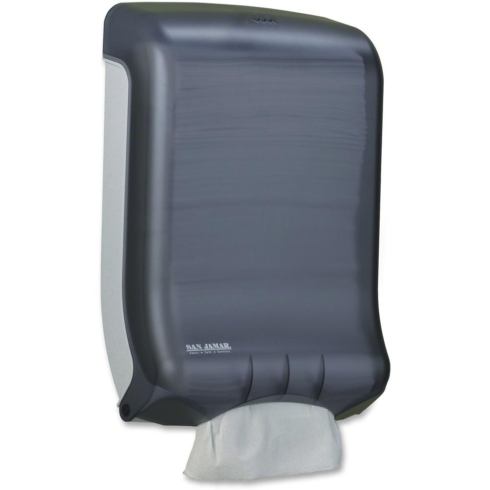 San Jamar Large Capacity Multifold Towel Dispenser - Multifold, C Fold Dispenser - 750 x Towel Multifold, 450 x Towel C Fold - 18" Height x 11.8" Width x 6.3" Depth - Plastic - Pearl Black - Durable, . Picture 1