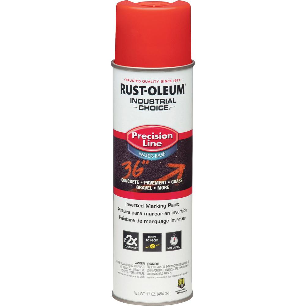 Rust-Oleum Industrial Choice Precision Line Marking Paint - 17 fl oz - 1 Each - Safety Red. Picture 1