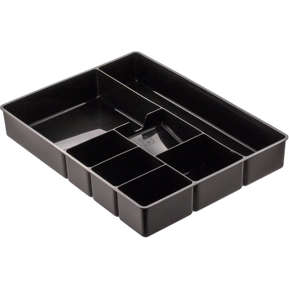 Officemate Deep Desk Drawer Tray - 7 Compartment(s) - 2.3" Height x 11.5" Width15.1" Length - Black - 1 Each. Picture 1