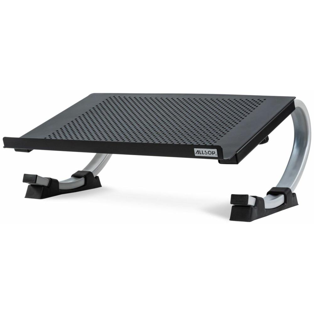 Allsop Redmond Adjustable Laptop Stand, Fits up to 17-inch Laptop - (30498) - Up to 17" Screen Support - 40 lb Load Capacity - 5" Height x 14.7" Width x 11.5" Depth - Desktop - Steel - Black, Silver. Picture 1