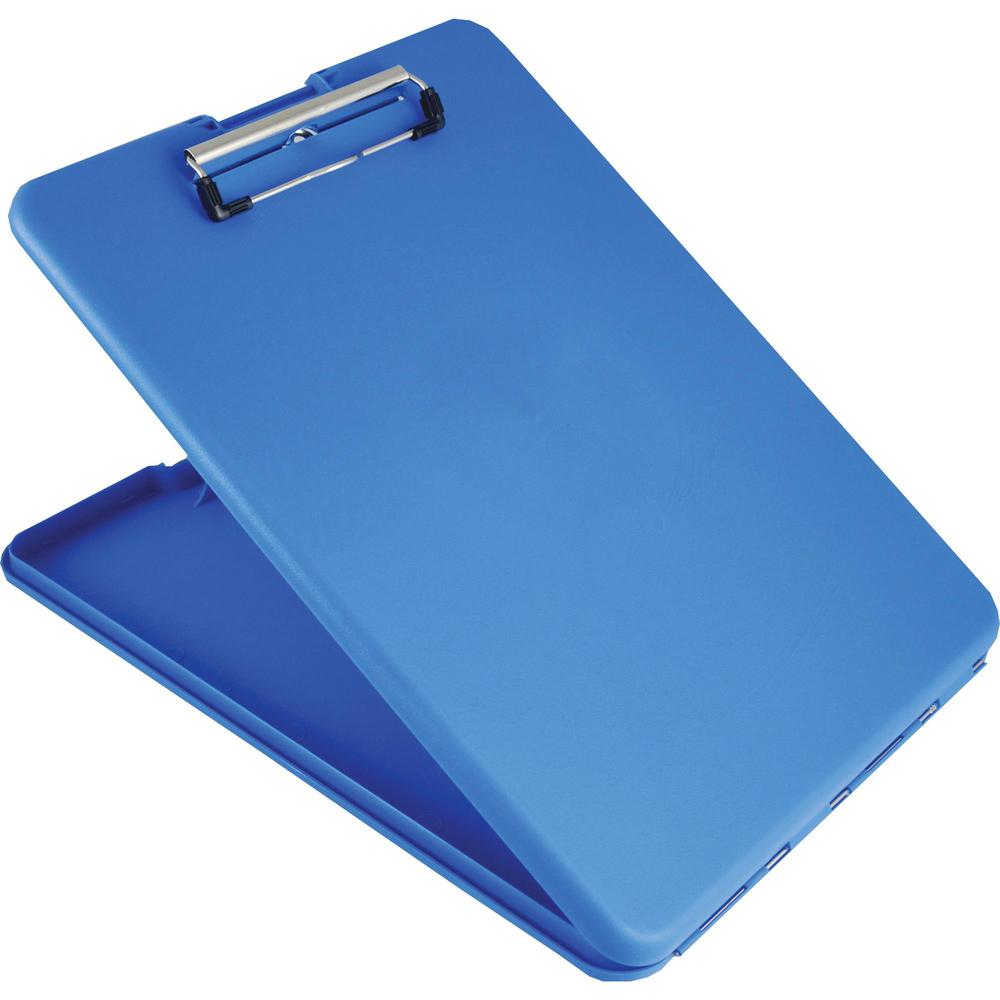 Saunders SlimMate Storage Clipboard - 0.50" Clip Capacity - Polypropylene - Blue - 1 Each. Picture 1
