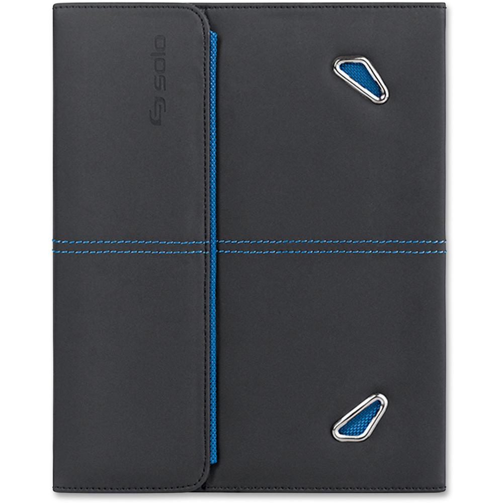 Solo Tech Carrying Case Apple iPad Tablet - Black, Blue - Vinyl - 8.3" Height x 9.8" Width x 1.2" Depth - 1 Pack. The main picture.