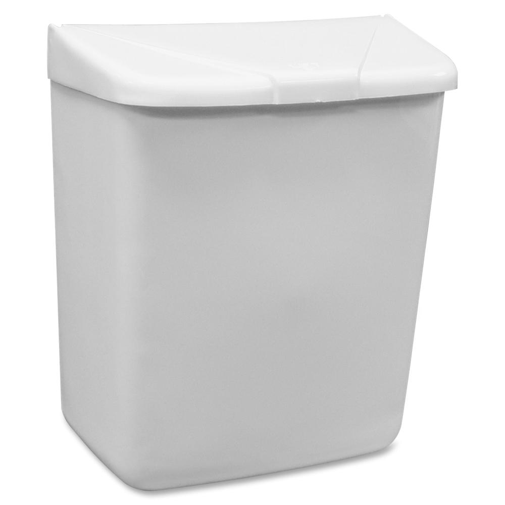 Hospeco Menstrual Care Product Waste Receptacle - Polypropylene Carbonate - White - 1 Each. Picture 1
