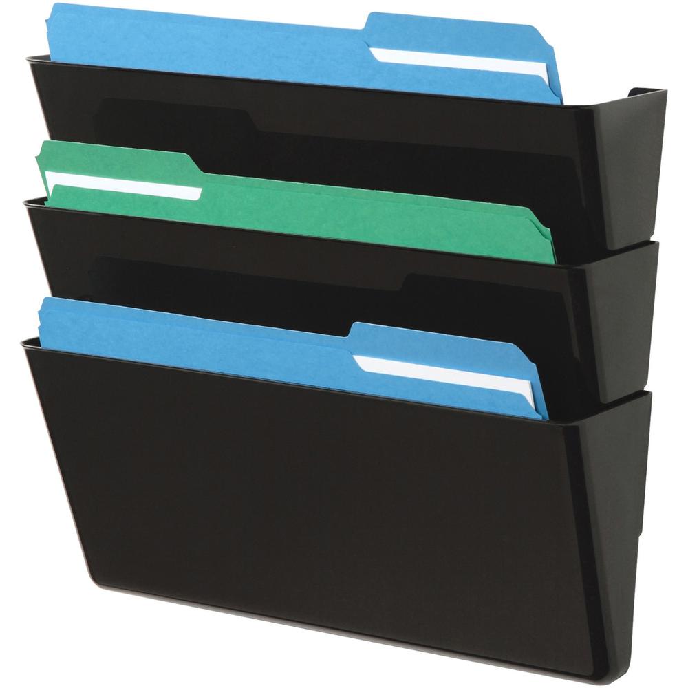 Deflecto Stackable DocuPocket Set - 3 Pocket(s) - 7" Height x 13" Width x 4" Depth - Durable - 1 / Each. Picture 1