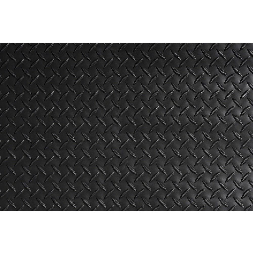 Crown Mats Industrial Deck Plate Anti-fatigue Mat - Industry, Indoor - 60" Length x 36" Width x 0.563" Thickness - Rectangular - Diamond Pattern Texture - Vinyl, PVC Foam - Black - 1Each. Picture 1