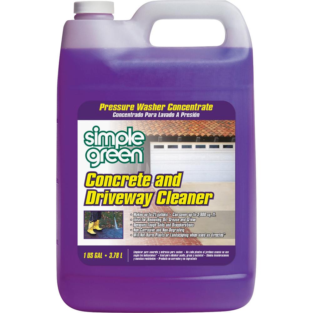 Simple Green Concrete/Driveway Cleaner Concentrate - Concentrate Liquid - 128 fl oz (4 quart) - 1 Each - Purple. The main picture.