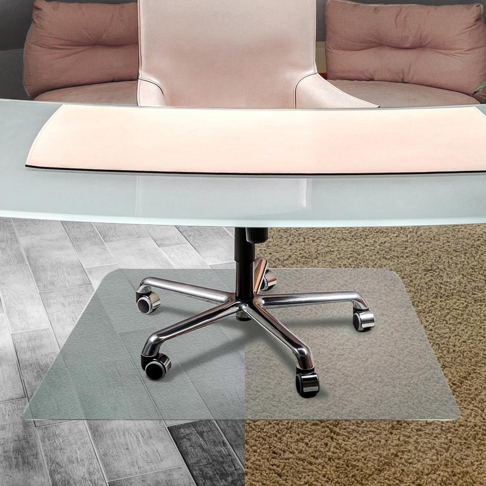Cleartex&reg; Unomat Anti-Slip Rectangular Chair Mat Hard Floors and Carpet Tiles - 48" x 53" - Clear Rectangular Anti-Slip Polycarbonate Chair Mat for Hard Floors and Carpet Tiles - 53" L x 48" W x 0. Picture 1
