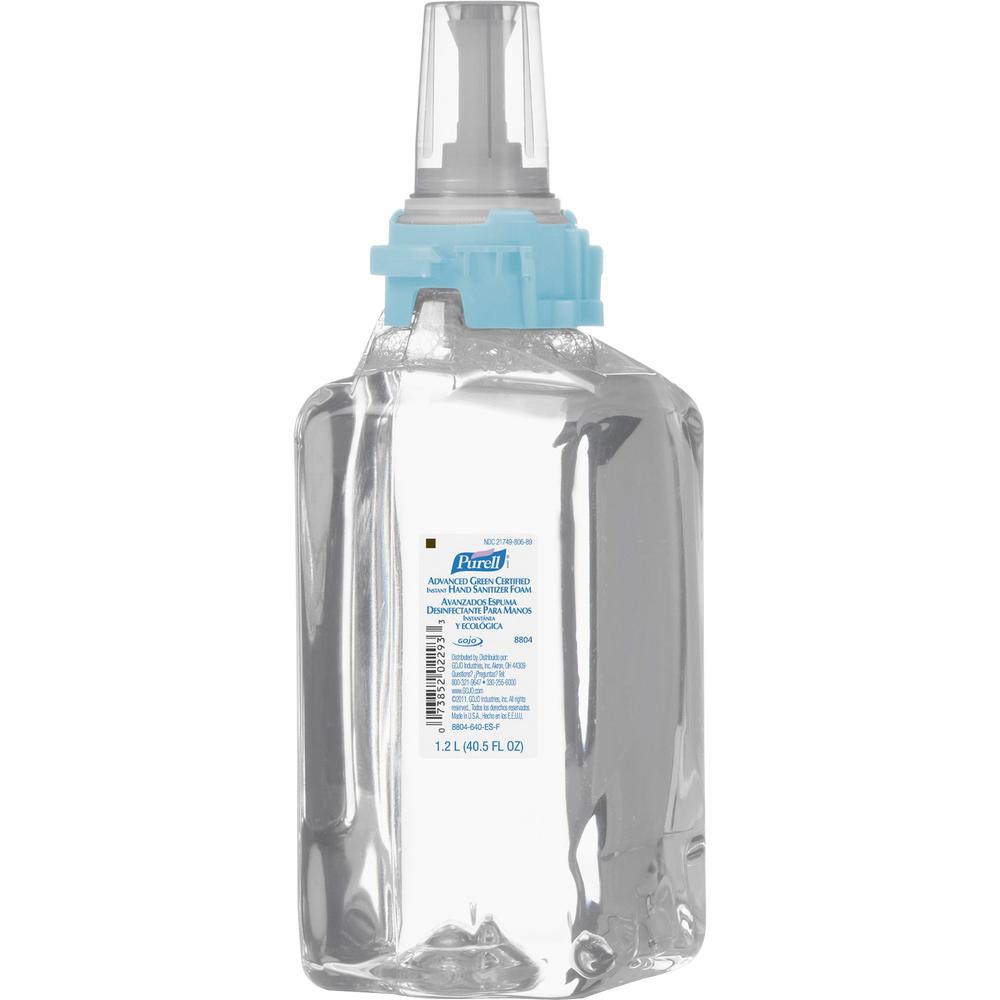 PURELL&reg; Hand Sanitizer Foam Refill - Fragrance-free Scent - 40.6 fl oz (1200 mL) - Kill Germs - Hand - Clear - Dye-free, Fragrance-free - 1 Each. Picture 1
