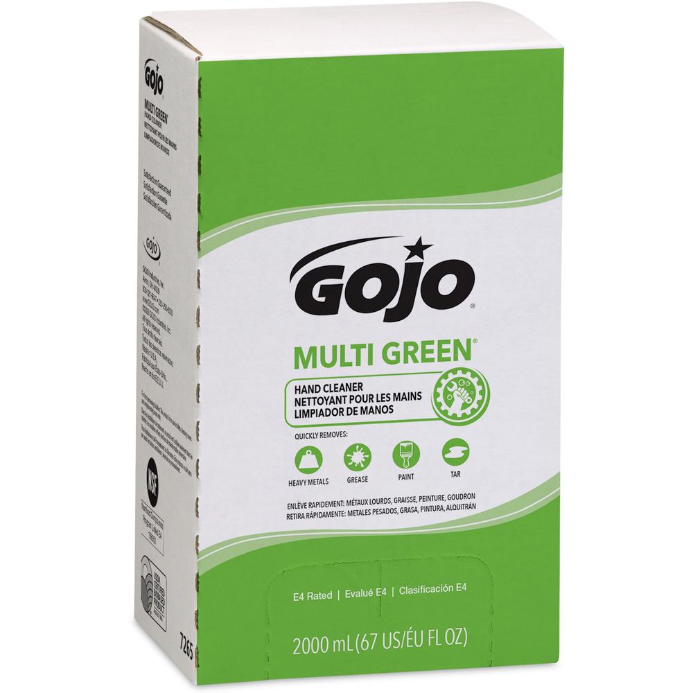 Gojo&reg; Multi Green Hand Cleaner - Citrus Scent - 67.6 fl oz (2 L) - Soil Remover, Dirt Remover, Kill Germs - Hand - Green - 1 / Each. Picture 1
