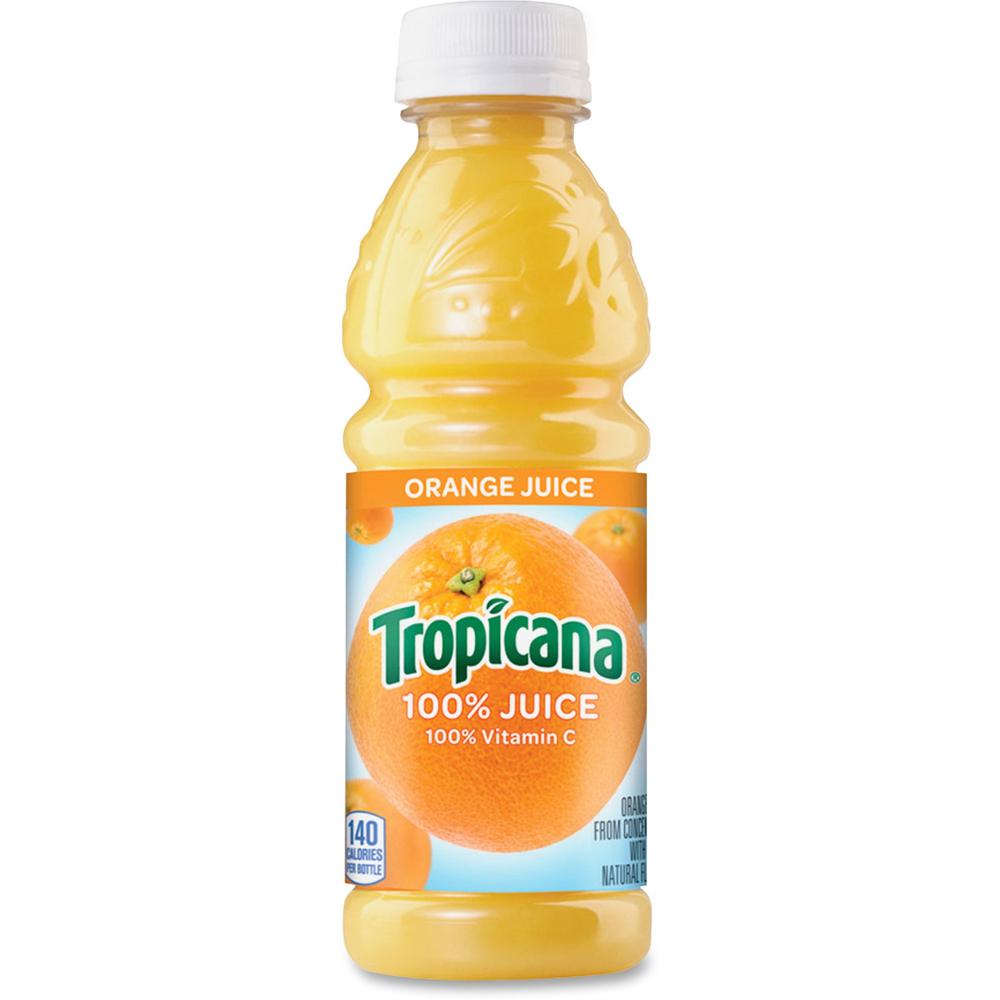 Tropicana Bottled Orange Juice - 10 fl oz (296 mL) - 24 / Carton. Picture 1