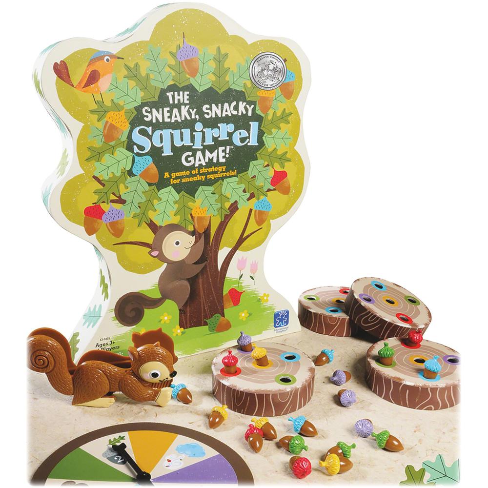 Educational Insights Sneaky Snacky Squirrel Game - Theme/Subject: Animal - Skill Learning: Eye-hand Coordination, Sorting, Matching, Strategic Thinking, Fine Motor, Handwriting - 3-5 Year. Picture 1