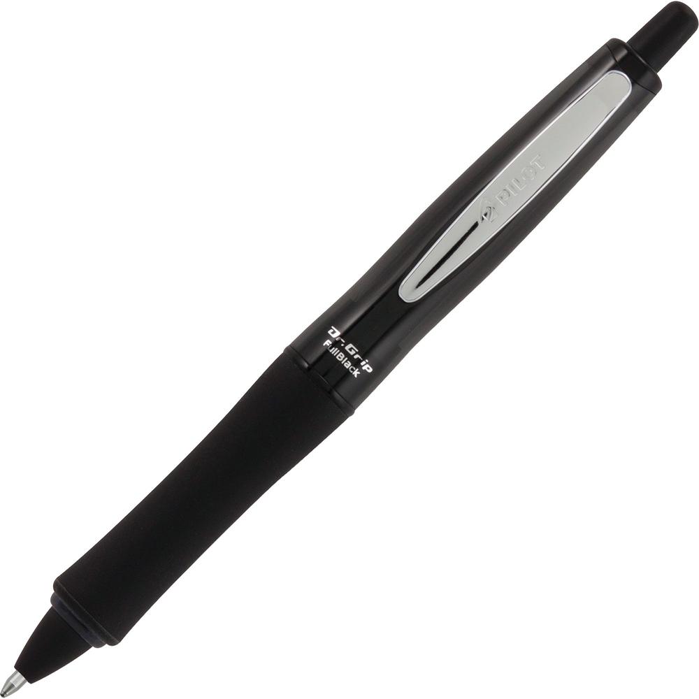 Pilot Dr. Grip Center of Gravity Retractable Ballpoint Pens - Medium Pen Point - 1 mm Pen Point Size - Rectangle Pen Point Style - Refillable - Retractable - Black - Black Barrel - 1 Each. Picture 1