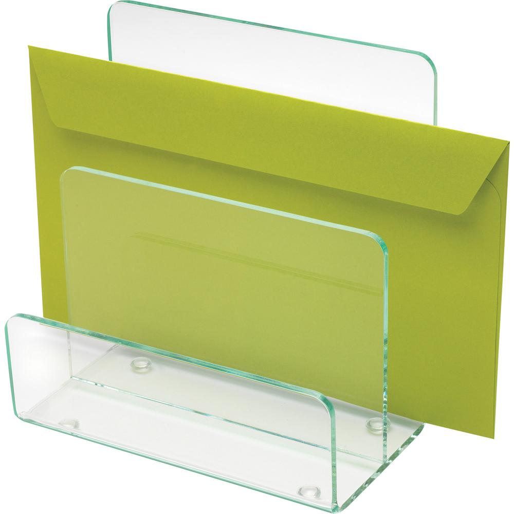 Lorell Acrylic Mini File Sorter - Desktop - Durable, Lightweight, Non-skid - Clear - Acrylic - 1 Each. Picture 1