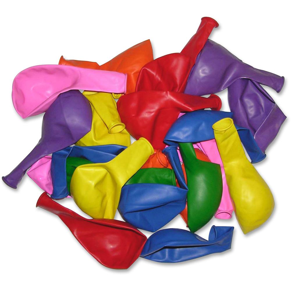 Tatco Helium-quality Latex Balloons - 12" Diameter - Assorted - Latex - 100 / Pack. The main picture.
