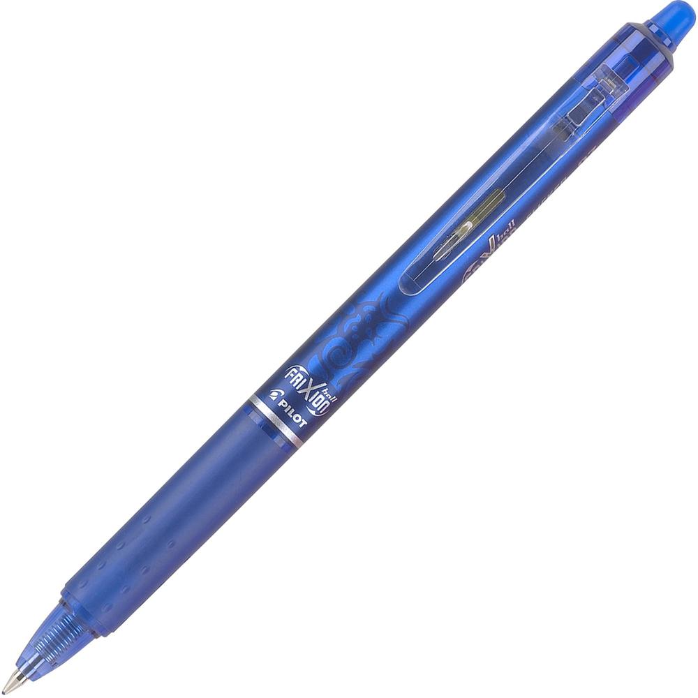 Pilot FriXion .7mm Clicker Erasable Gel Pens - Fine Pen Point - 0.7 mm Pen Point Size - Retractable - Blue Gel-based Ink - 1 Dozen. Picture 1