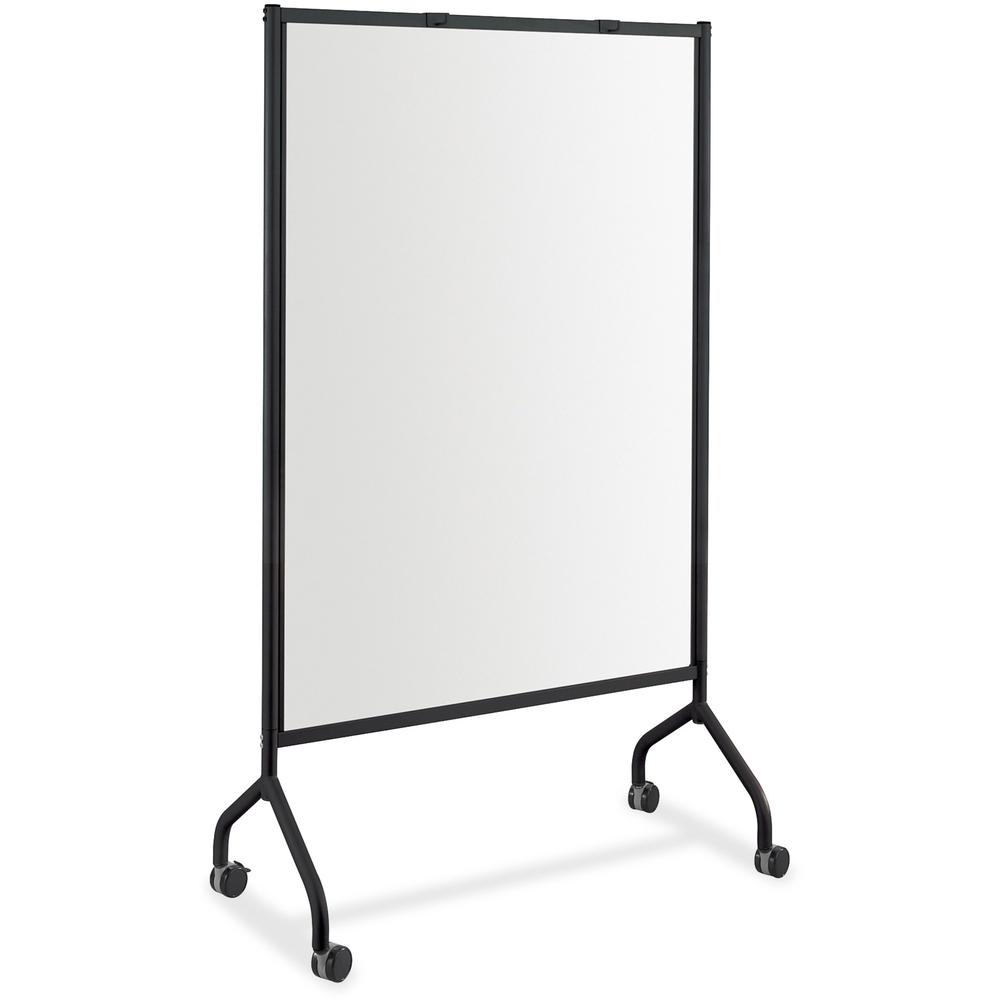 Safco Impromptu Magnetic Whiteboard Screens - White Surface - Black Steel Frame - Rectangle - Magnetic - Marker Tray, Casters - Assembly Required - 1 Each. Picture 1