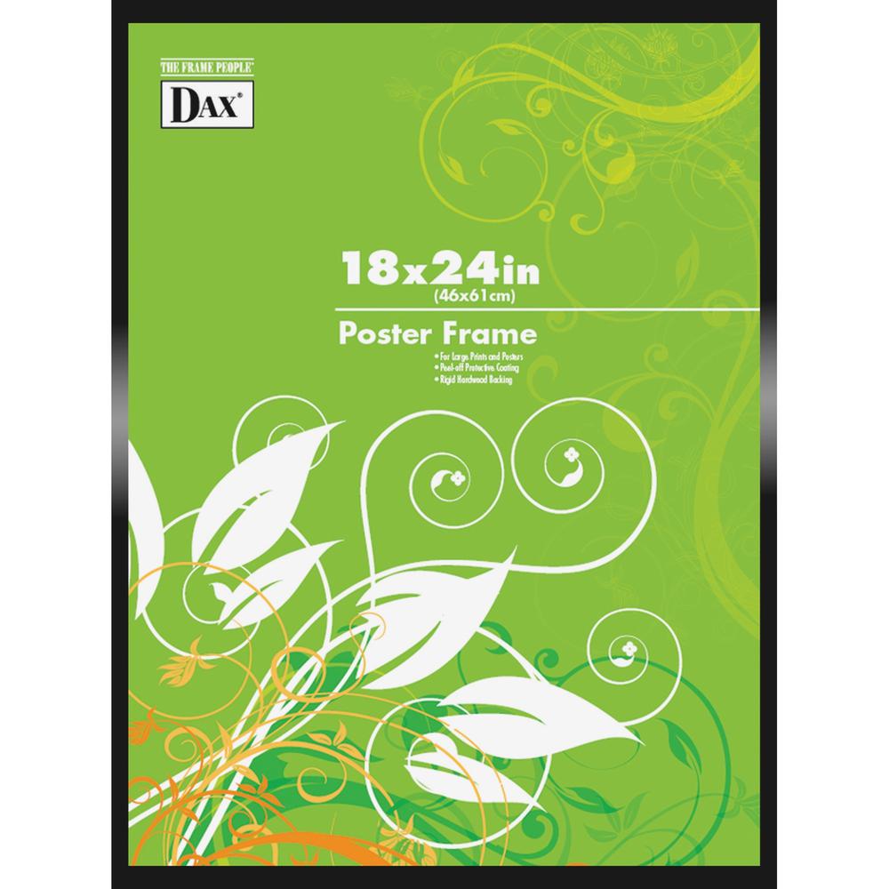 DAX Metal Poster Frames - Holds 18" x 24" Insert - Shatter Proof - 1 Each - Black. Picture 1