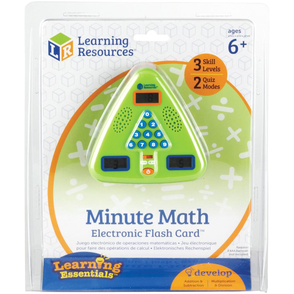 Learning Resources Minute Math Electronic Flash Card - Skill Learning: Equation Solving, Visual Processing, Audio Feedback, Addition, Subtraction, Multiplication, Division, Number, Mathematics, Algebr. The main picture.