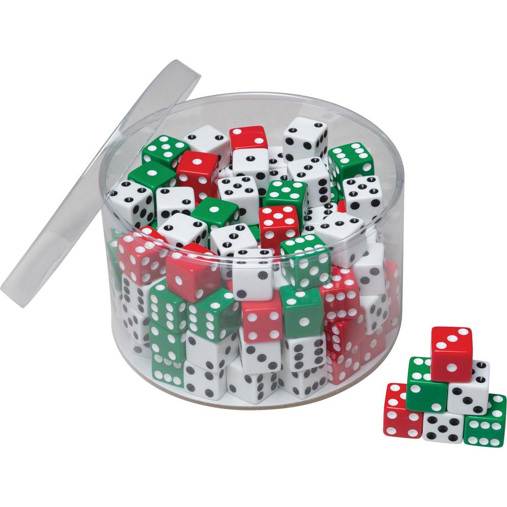 Creativity Street Drum of Dice - 4 Year & Up Age - 144 Pieces - 144 / Pack - Assorted. Picture 1