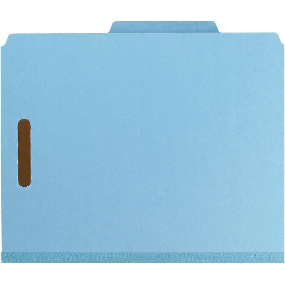 Smead 2/5 Tab Cut Letter Recycled Classification Folder - 3" Folder Capacity - 8 1/2" x 11" - 3" Expansion - 2 x 2K Fastener(s) - Top Tab Location - Right of Center Tab Position - 3 Divider(s) - Press. The main picture.