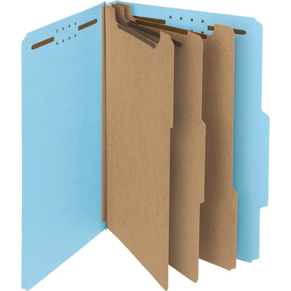 Smead 2/5 Tab Cut Legal Recycled Classification Folder - 3" Folder Capacity - 8 1/2" x 14" - 3" Expansion - 2 x 2K Fastener(s) - Top Tab Location - Right of Center Tab Position - 3 Divider(s) - Pressb. Picture 1