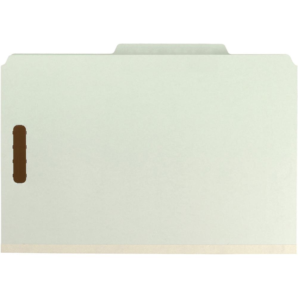 Smead 2/5 Tab Cut Legal Recycled Classification Folder - 3" Folder Capacity - 8 1/2" x 14" - 3" Expansion - 2 x 2K Fastener(s) - Top Tab Location - Right of Center Tab Position - 3 Divider(s) - Pressb. Picture 1
