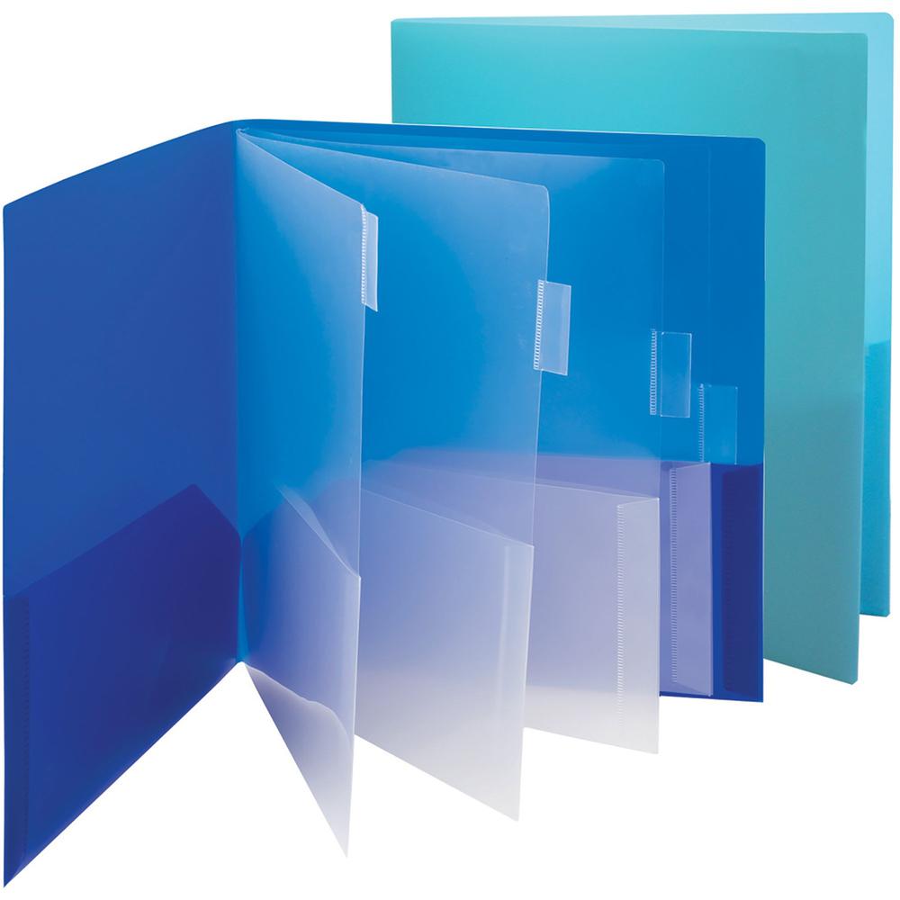 Smead 10-Pocket Subject Folder - Letter - 8 1/2" x 11" Sheet Size - Polypropylene - Assorted. The main picture.
