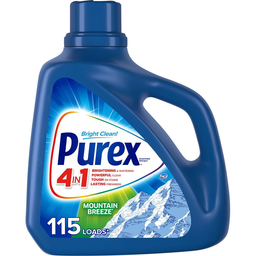 Purex Ultra Laundry Detergent - For Clothing - Concentrate - 149.8 fl oz (4.7 quart) - Mountain Breeze Scent - 1 Bottle - Blue. Picture 1