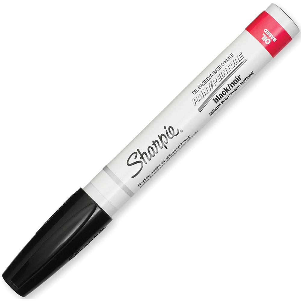 Sharpie Oil-Based Paint Marker - Medium Point - Medium Marker Point - Black Oil Based Ink - 1 / Each. Picture 1