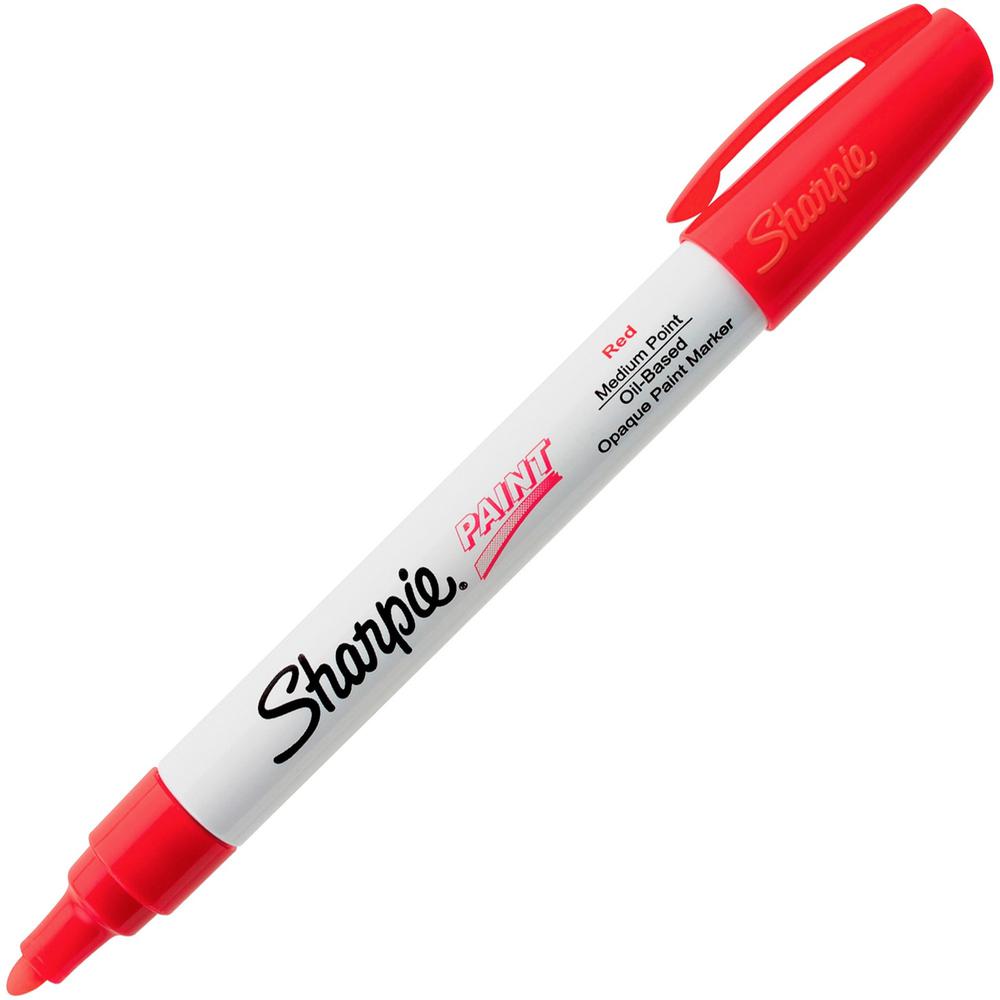 Sharpie Oil-Based Paint Marker - Medium Point - Medium Marker Point - Chisel Marker Point Style - Red Oil Based Ink - 1 Each. The main picture.
