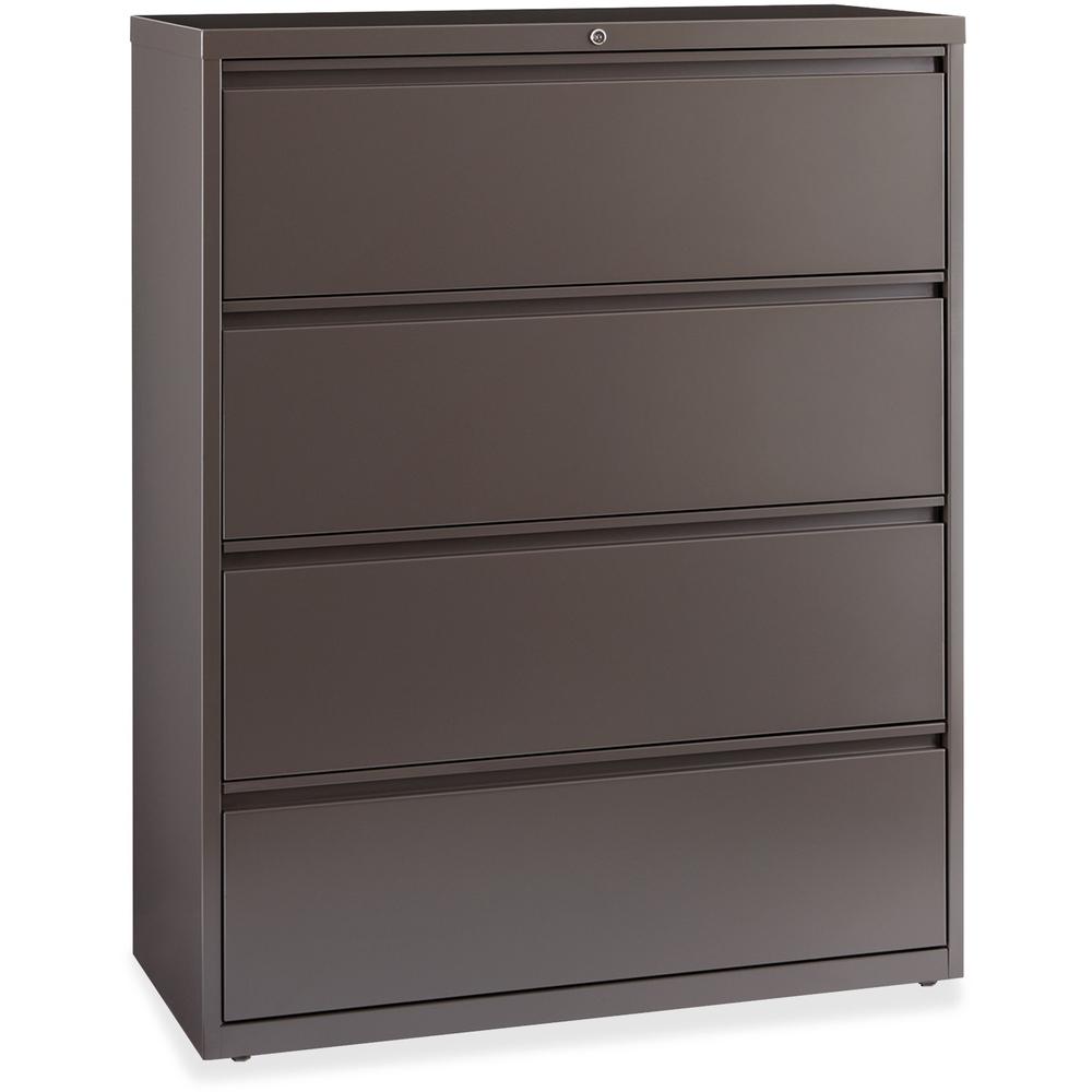 Lorell Fortress Series Lateral File - 42" x 18.6" x 52.5" - 4 x Drawer(s) for File - Letter, Legal, A4 - Lateral - Magnetic Label Holder, Ball Bearing Slide, Ball-bearing Suspension, Adjustable Levele. Picture 1