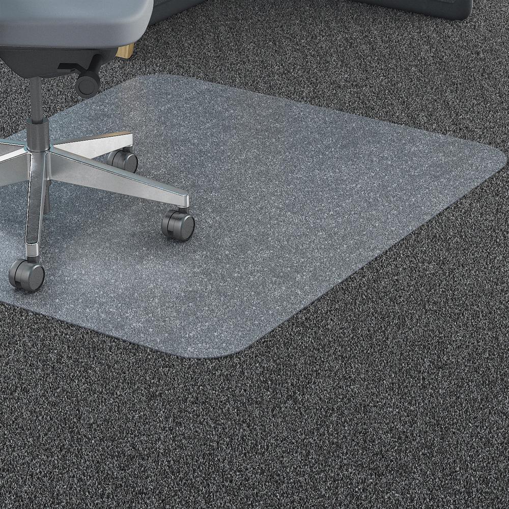 Lorell Big & Tall Chairmat - Carpeted Floor - 45" Width x 53" Depth - Rectangular - Polycarbonate - Clear - 1Each. Picture 1
