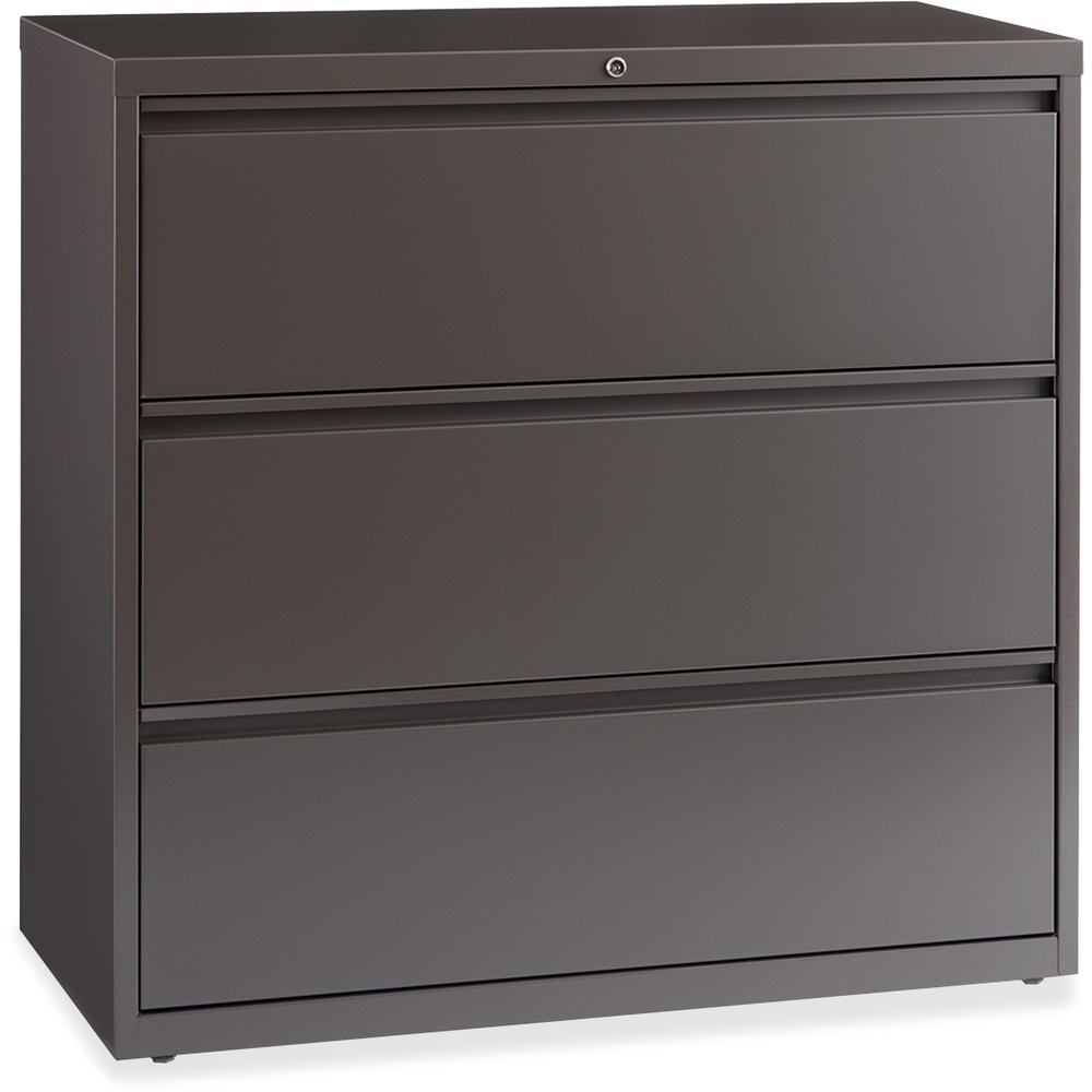 Lorell Fortress Series Lateral File - 42" x 18.6" x 40.3" - 3 x Drawer(s) for File - A4, Legal, Letter - Lateral - Magnetic Label Holder, Locking Drawer, Pull-out Drawer, Ball Bearing Slide, Reinforce. Picture 1