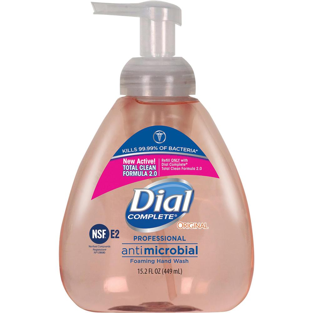 Dial Complete Antibacterial Foaming Hand Wash - Original ScentFor - 15.20 oz - Pump Bottle Dispenser - Kill Germs - Hand - Antibacterial - Pink - 1 Each. Picture 1