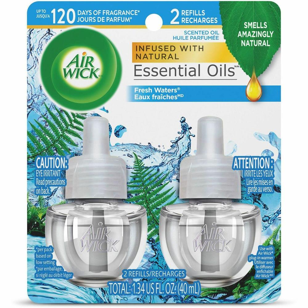 Air Wick Scented Oil Warmer Refill - Oil - 0.7 fl oz (0 quart) - Freshwater - 60 Day - 2 / Pack. Picture 1