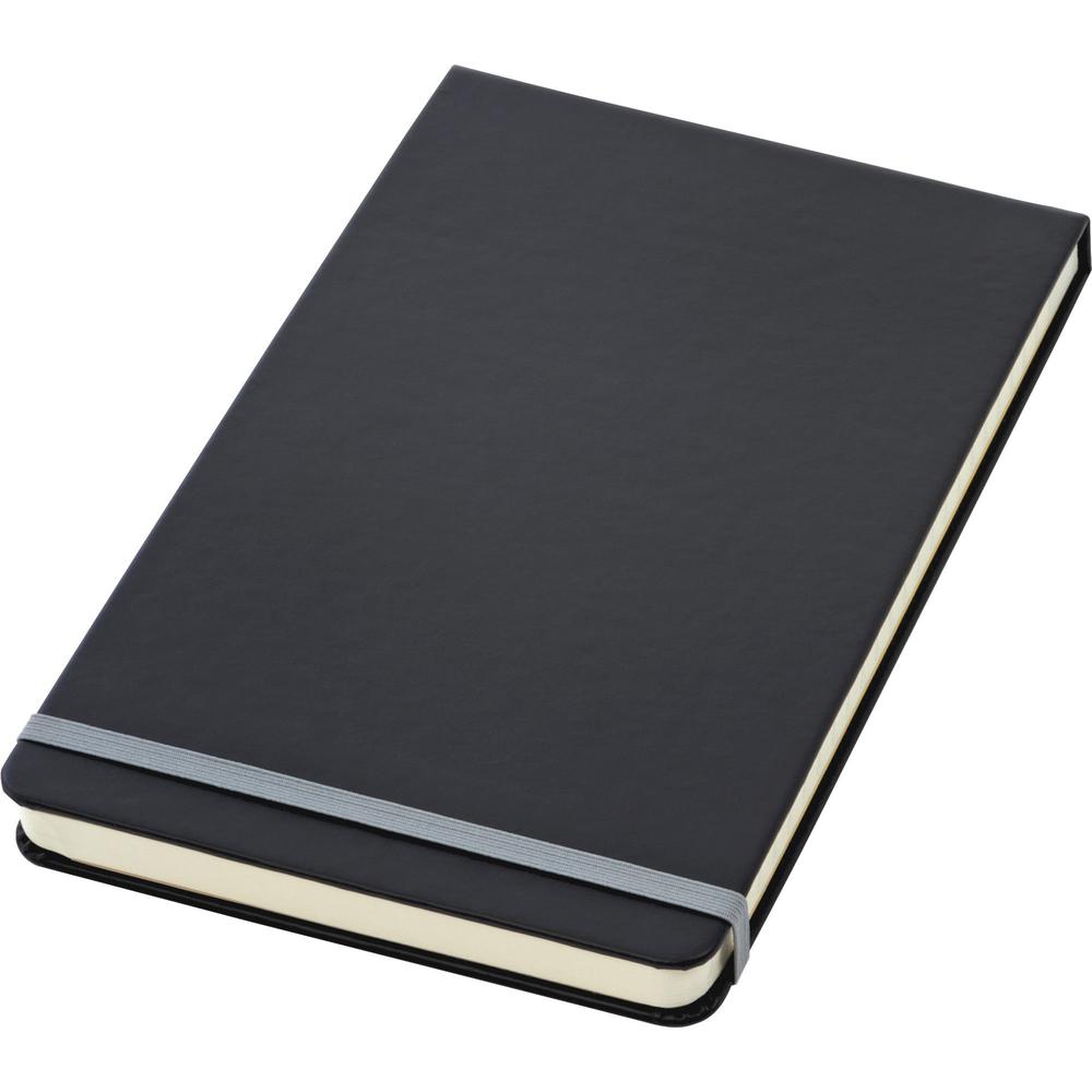 TOPS Black Cover Wide Ruled Top Bound Journal - 240 Sheets - 5 1/4" x 8 1/4" - Cream Paper - Black Cover - Acid-free, Durable, Elastic Closure, Hard Cover - 1 / Each. Picture 1