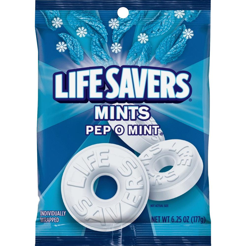 Wrigley Life Savers Peppermint Hard Candies - Peppermint - Individually Wrapped - 6.25 oz - 1 / Bag. The main picture.