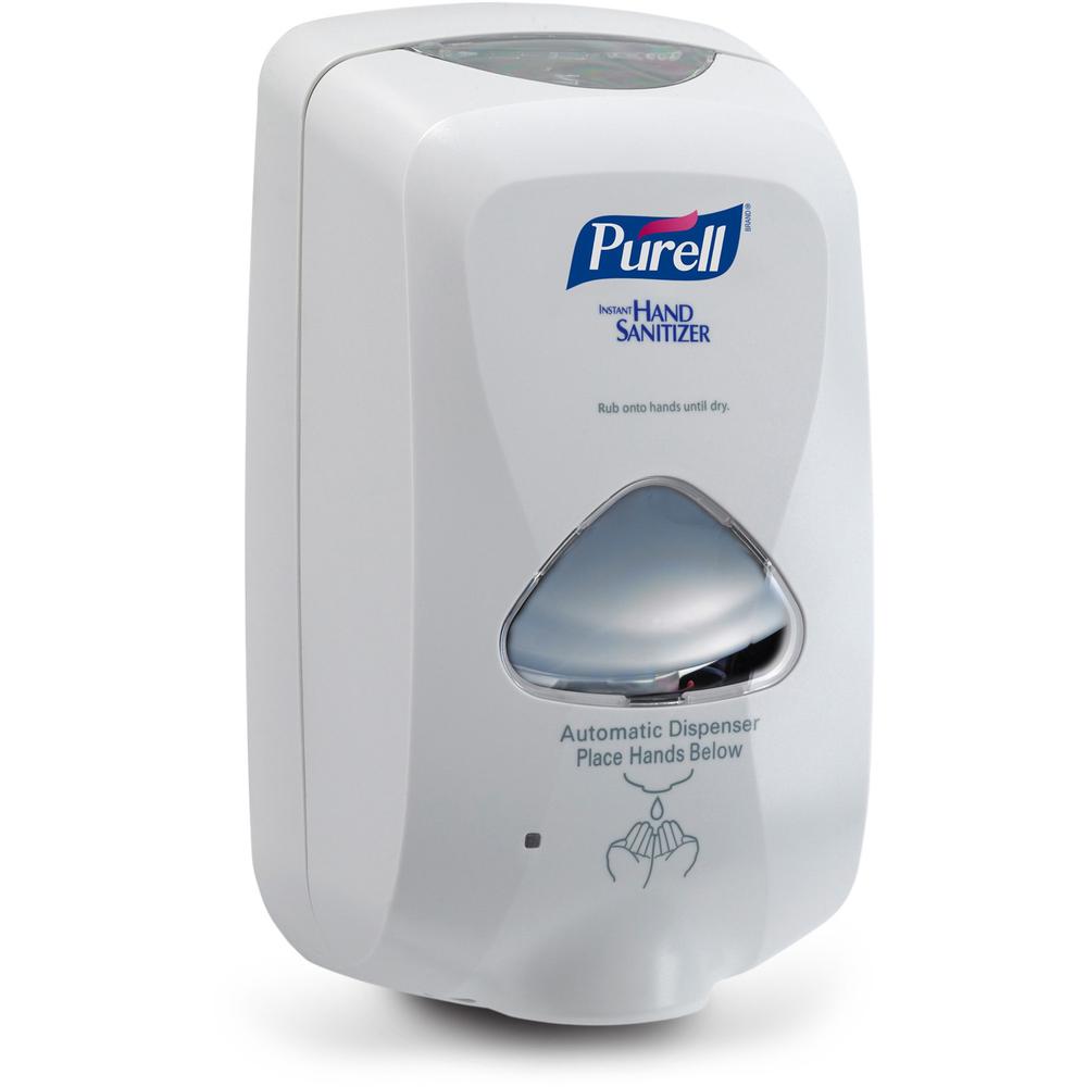 PURELL&reg; TFX Touch-free Sanitizer Dispenser - Automatic - 1.27 quart Capacity - Support 3 x C Battery - White - 12 / Carton. Picture 1