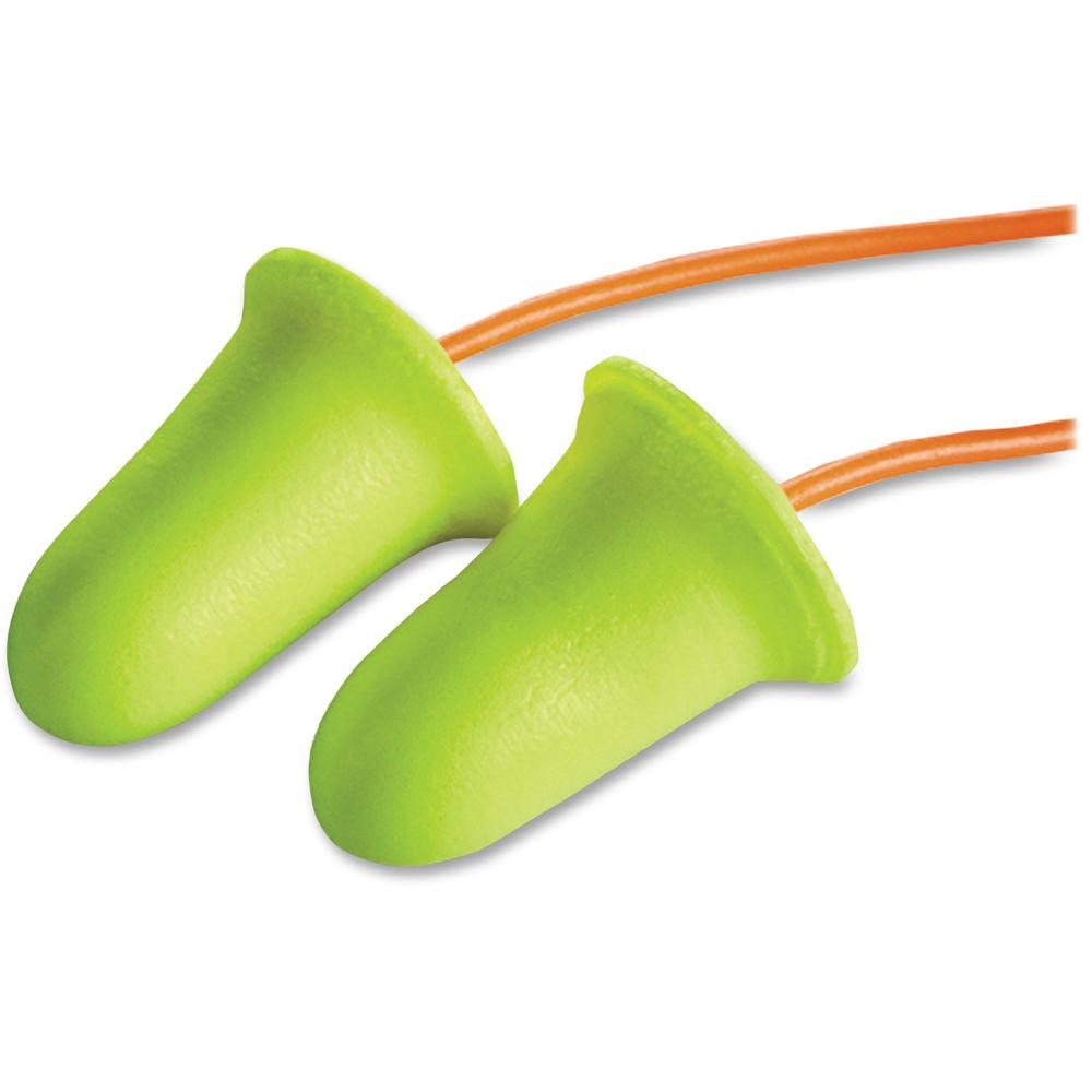 E-A-R soft FX Corded Earplugs - Noise Protection - Foam, Polyurethane - Yellow - Disposable, Corded - 200 / Box. Picture 1