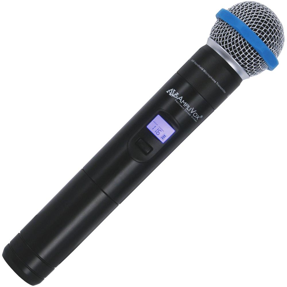AmpliVox S1695 Wireless Microphone - Black - 584 MHz to 608 MHz - Handheld. Picture 1