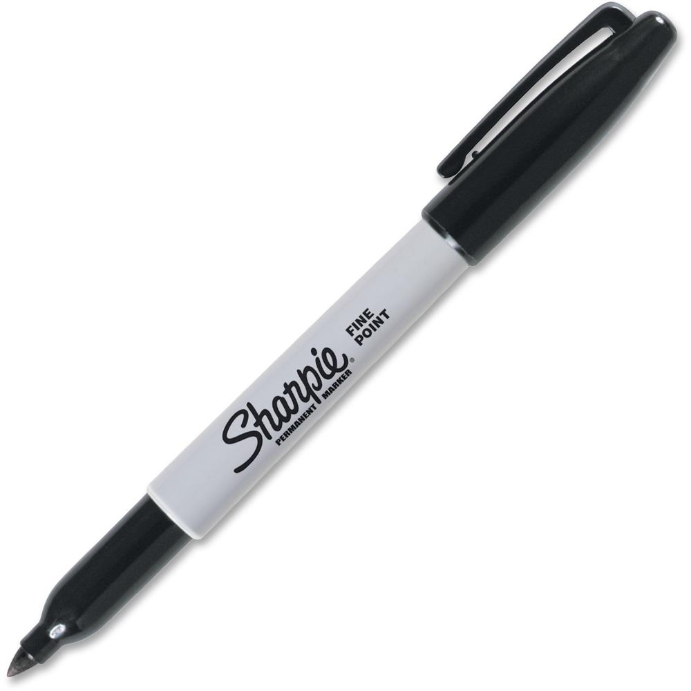 Sharpie Permanent Marker - Fine, Bold Marker Point - 1 mm Marker Point Size - Black - Black Barrel - 36 / Pack. The main picture.