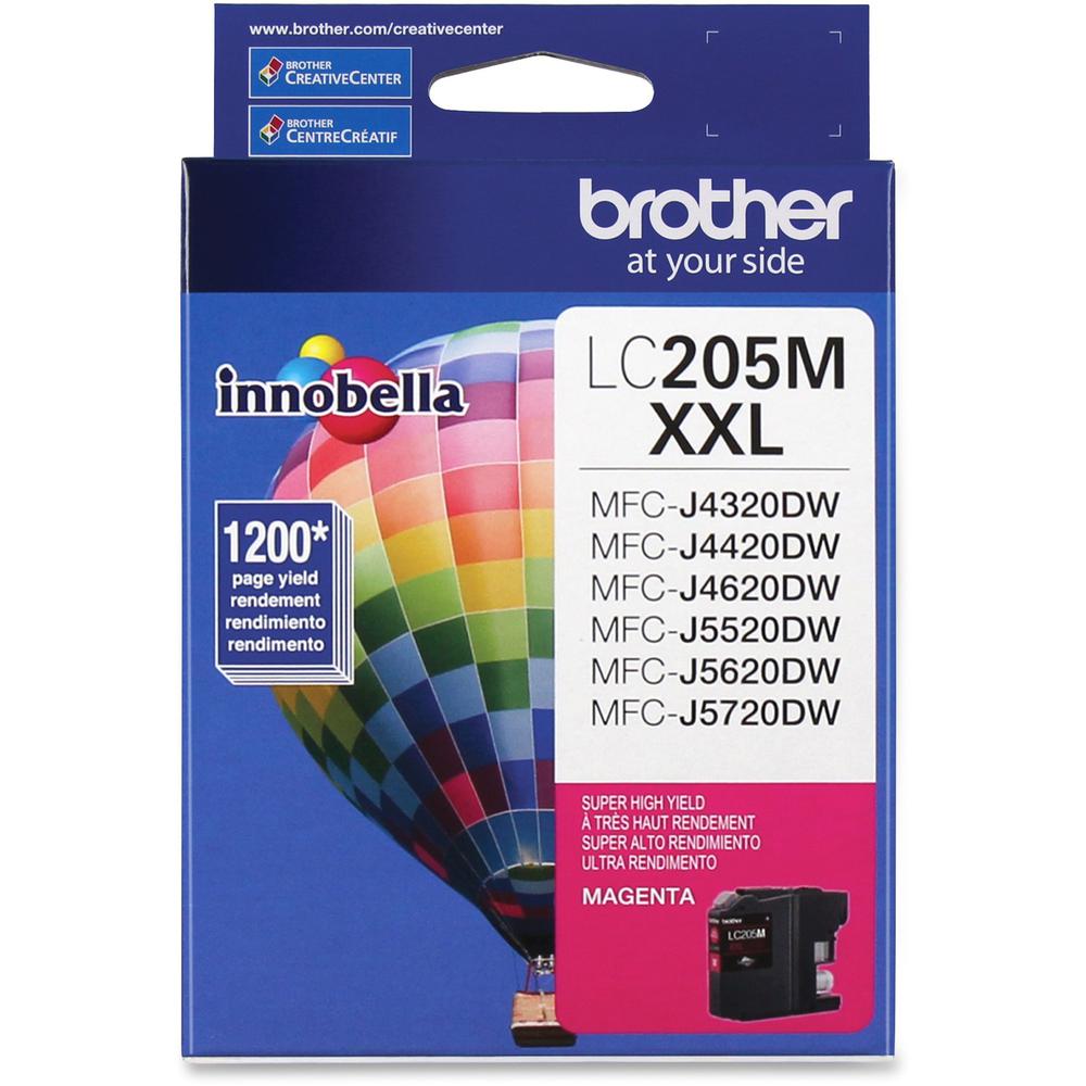 Brother Genuine Innobella LC205M Super High Yield Magenta Ink Cartridge - Inkjet - Super High Yield - 1200 Pages - Magenta - 1 Each. The main picture.