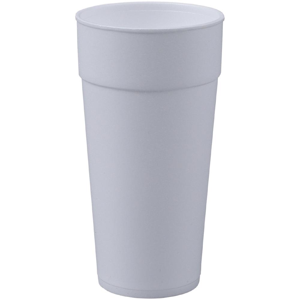 Genuine Joe Styrofoam Cup - 24 fl oz - 300 / Carton - White - Foam - Hot Drink, Cold Drink. The main picture.
