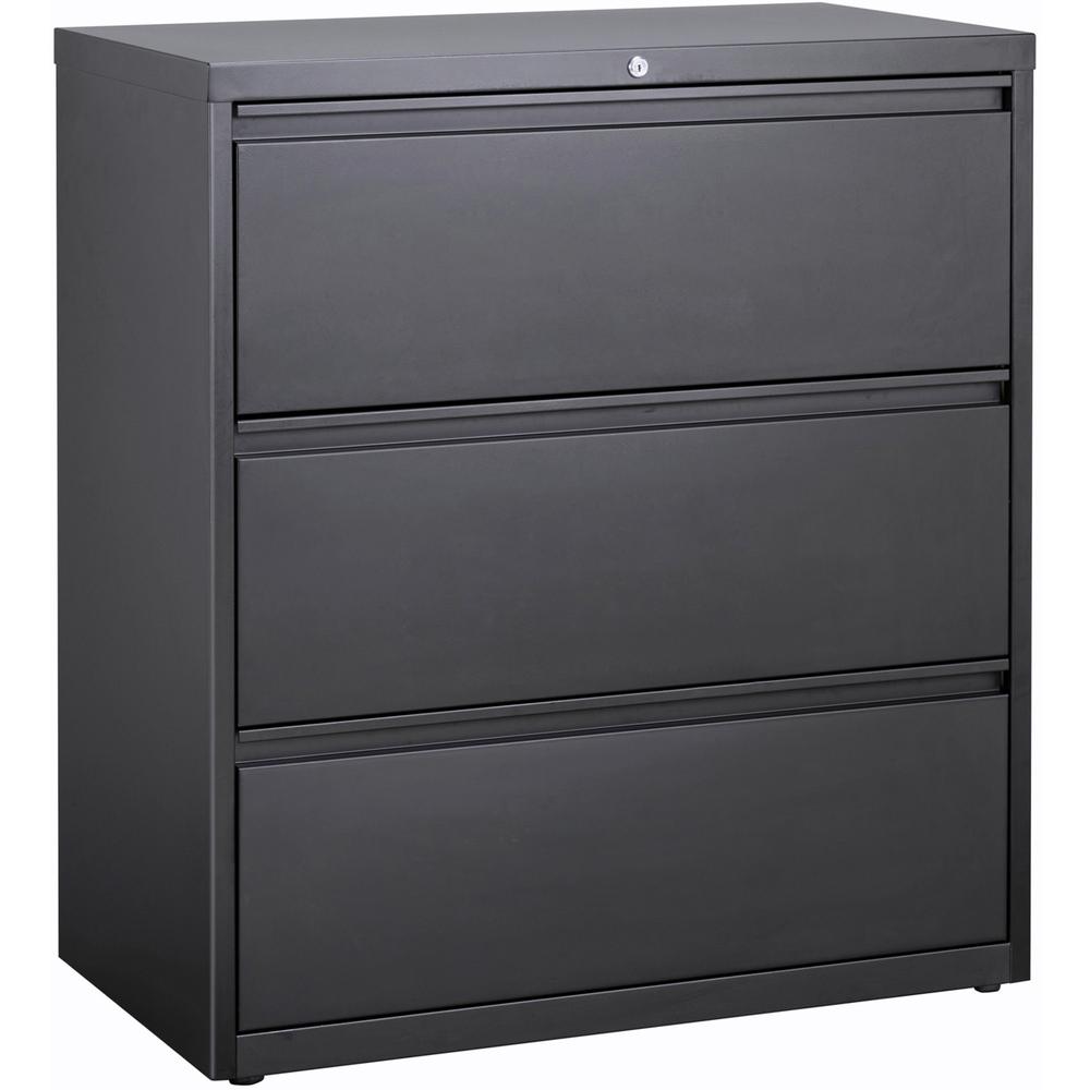 Lorell Fortress Series Lateral File - 36" x 18.8" x 40.1" - 3 x Drawer(s) for File - A4, Legal, Letter - Lateral - Anti-tip, Security Lock, Ball Bearing Slide, Reinforced Base, Leveling Glide, Interlo. Picture 1