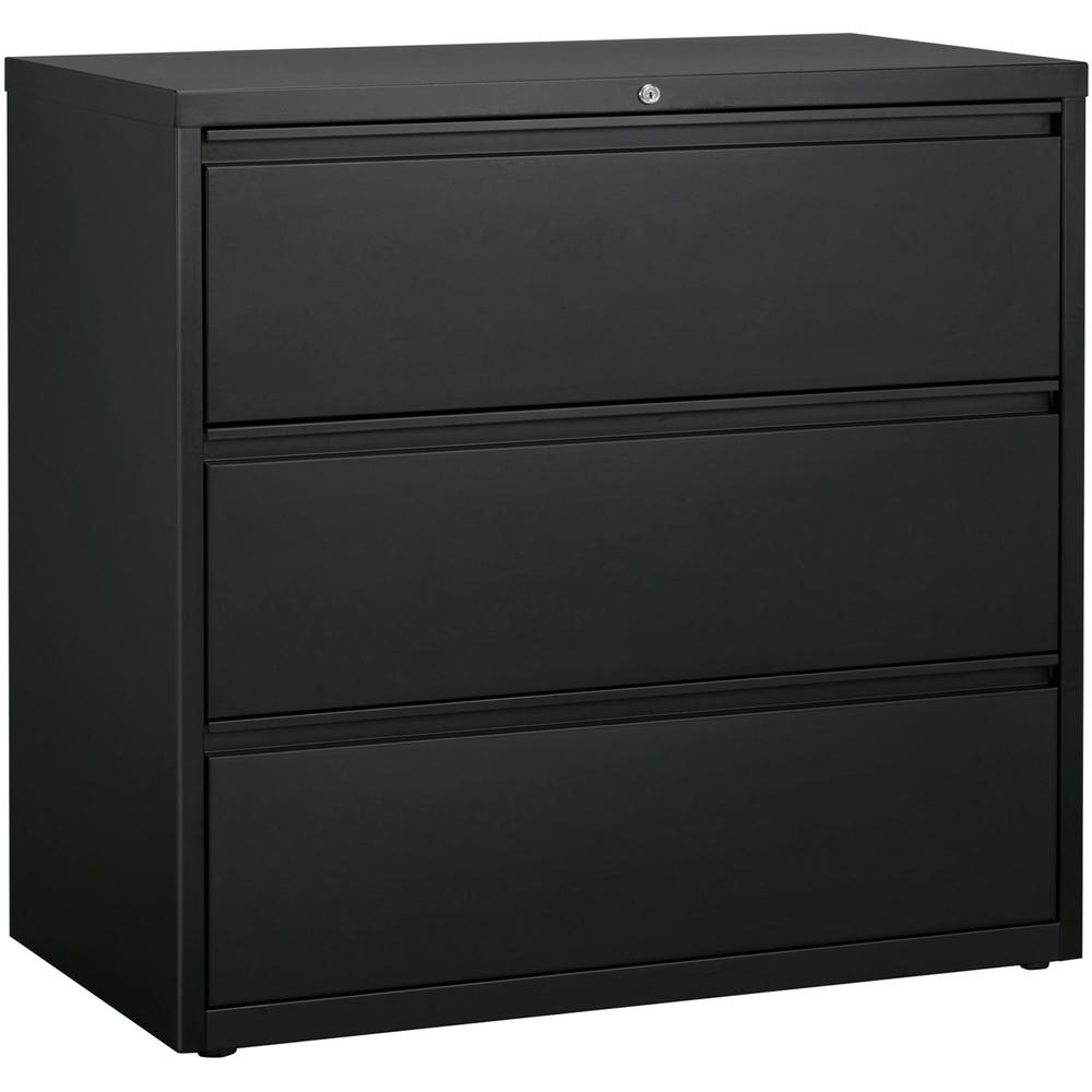 Lorell Fortress Series Lateral File - 42" x 18.8" x 40.1" - 3 x Drawer(s) for File - A4, Legal, Letter - Lateral - Anti-tip, Security Lock, Ball Bearing Slide, Reinforced Base, Leveling Glide, Interlo. Picture 1