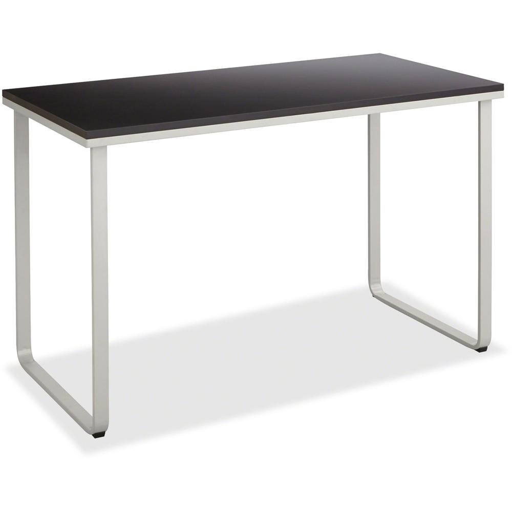 Safco Steel Workstation - Rectangle Top - U-shaped Base - 2 Legs - 150 lb Capacity - 47.25" Table Top Width x 24" Table Top Depth x 0.75" Table Top Thickness - Assembly Required - Black, Silver - Stee. Picture 1