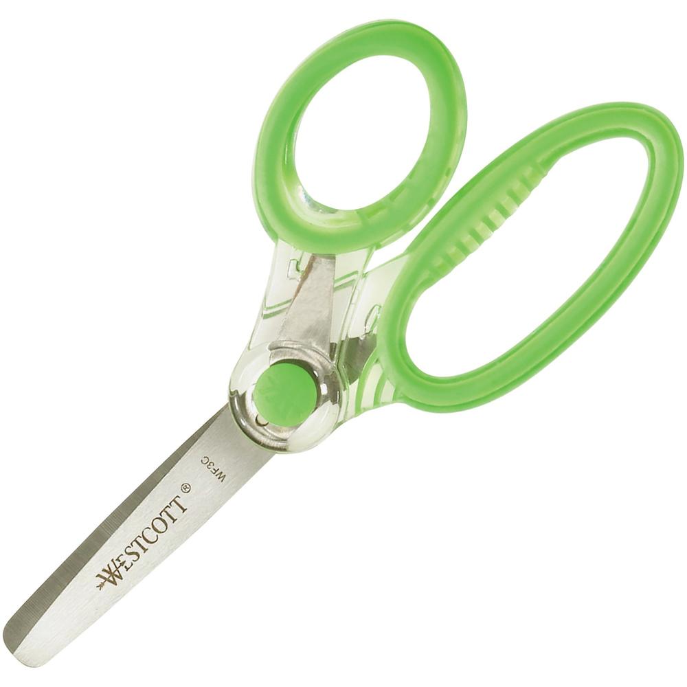 Westcott X-RAY Kids Scissors - 2" Cutting Length - 5" Overall Length - Straight-left/right - Stainless Steel - Round Tip - Bright Assorted - 1 / Each. The main picture.