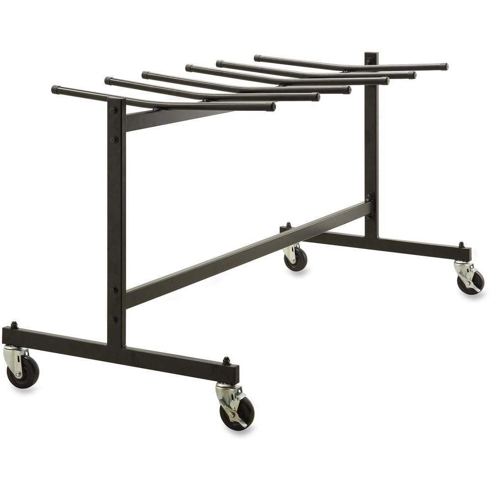 Lorell Folding Chair Trolley - x 68" Width x 30.8" Depth x 35.8" Height - Black Steel Frame - Black - For 42 Devices - 1 Each. The main picture.