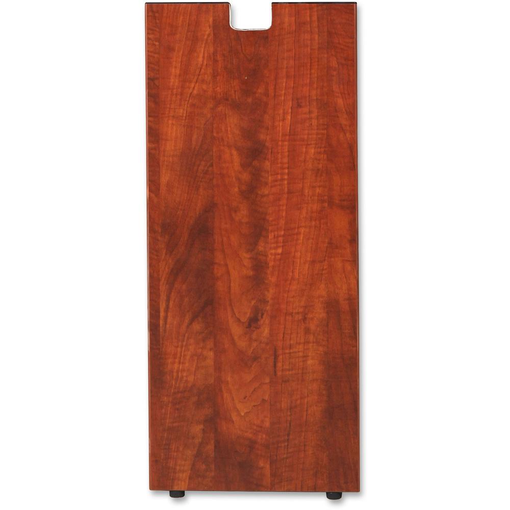 Lorell Cherry Laminate Credenza Leg - Rectangular Base - 28" Height x 11.75" Width x 1" Depth - Assembly Required - Cherry, Laminated. The main picture.